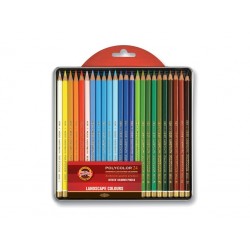 Sada Pastelek Polycolor 24 ks v plechovém pouzdře - krajina